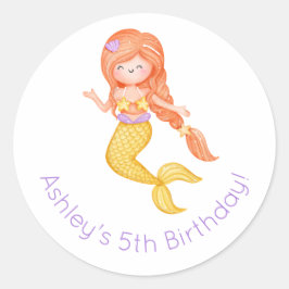 Adesivo Mermaid Birthday