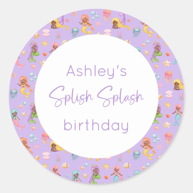 Adesivo Mermaid Birthday (Frente)