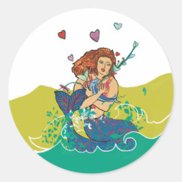 Adesivo Mermaid e Baby Dolphin Sticker