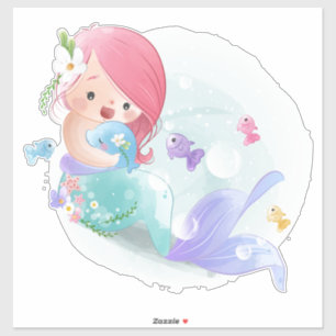 Adesivo Mermaid e Fish Sticker