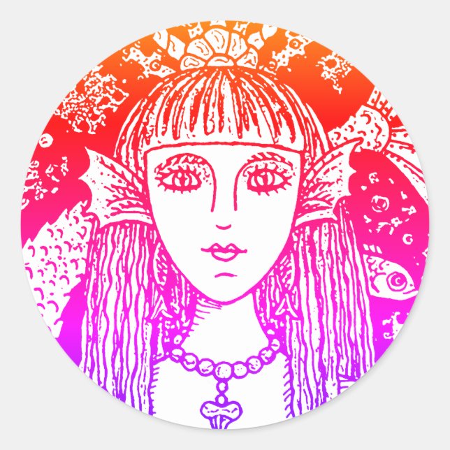 ADESIVO MERMAID, FANTASIA DO MAR NEGRO, WHIMSY CLA (Frente)