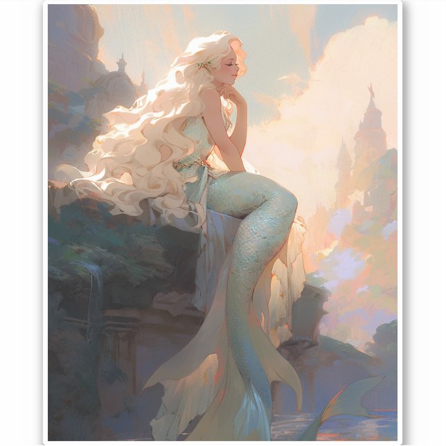 Adesivo Mermaid Fantasy Art (Frente)