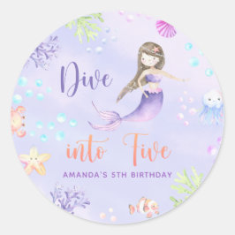 Adesivo Mermaid Girl Mergulha Em Cinco 5