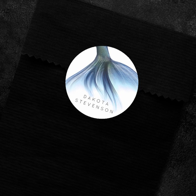 Adesivo Mermaid Glam Tail | Dusty Ice Blue Luster Personal (Criador carregado)