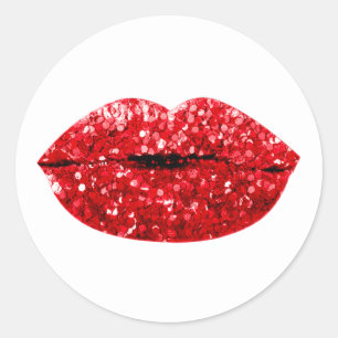 Adesivo Mermaid Kiss Lábios Maquiagem Artista Vermelho Ob