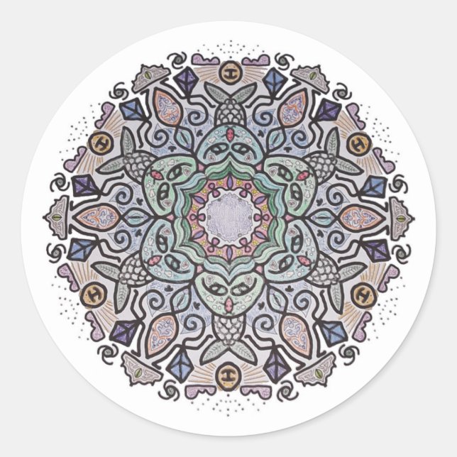 Adesivo Mermaid Mandala Sticker (Frente)