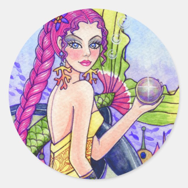 Adesivo Mermaid Sea Fairy Fantasy Sticker Ann Howard (Frente)