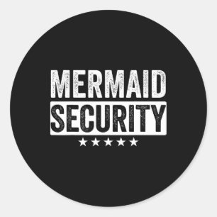 Adesivo Mermaid Security Halloween Pai Men Boy