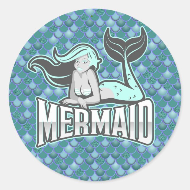 Adesivo MERMAID STICKER Girl" (Frente)