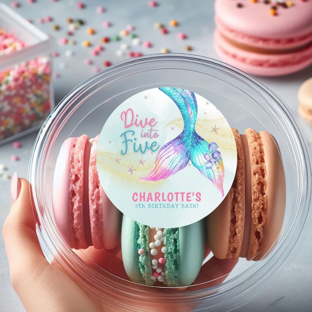 Adesivo Mermaid tail Dive into Five Glitter Sticker (Criador carregado)