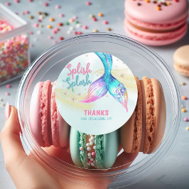 Adesivo Mermaid Tail Glitter Splish Splash Thank you