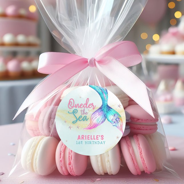 Adesivo Mermaid Tail Onder the sea primeiro aniversario (Criador carregado)