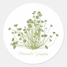 Adesivo Mermaids Wineglass & Acetabularia Sea-Inspired 