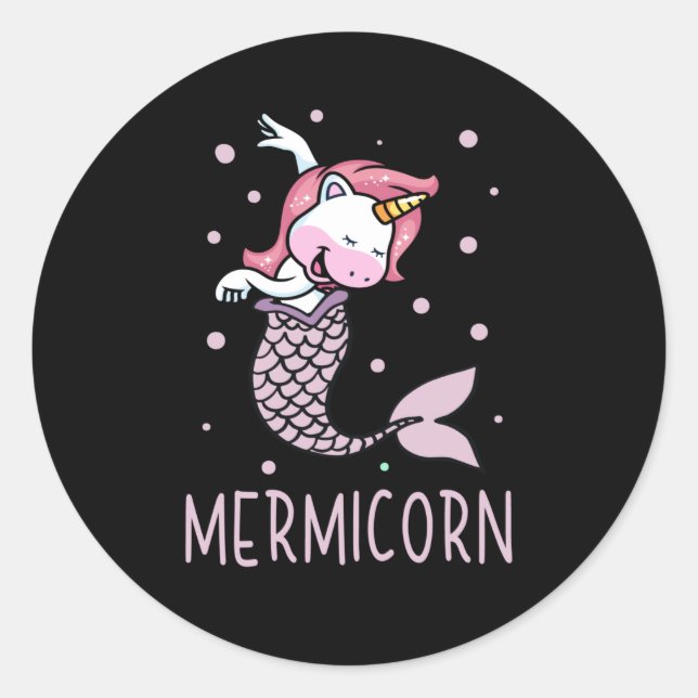 Adesivo Mermicorn Unicorn Mermaid Criatura Mítica (Frente)