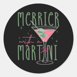 Adesivo Merrier With A Martini Tail Gles Xmas Paja