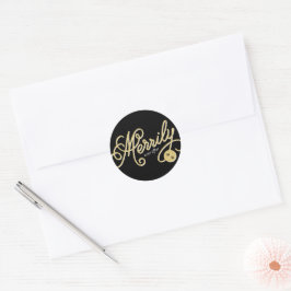 Adesivo Merrily Ever Após Casamento de Feriado Curly Scrip