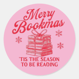 Adesivo Merry Bookmas 'tis the season to be reading 
