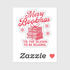 Adesivo Merry Bookmas 'tis the season to be reading 