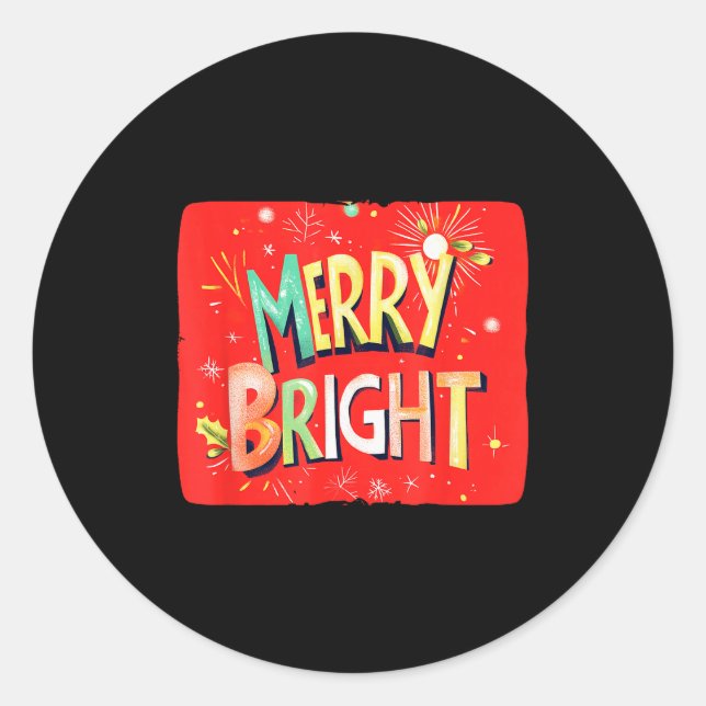 Adesivo Merry Bright Magic For Holiday Cheer  (Frente)