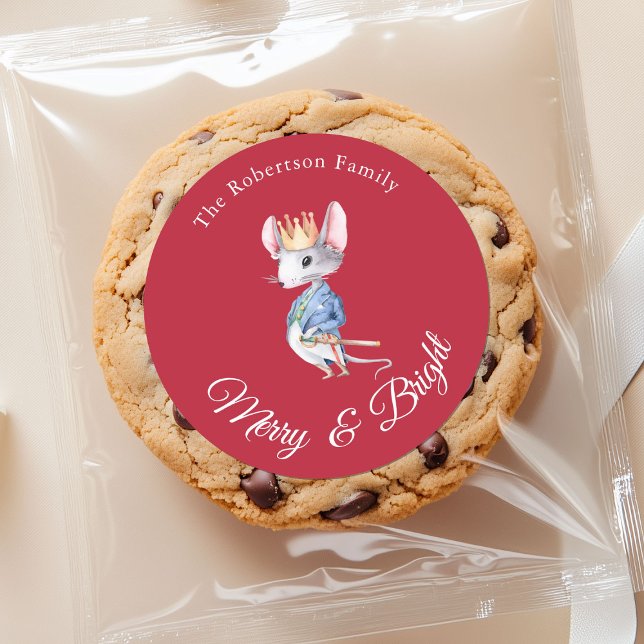 Adesivo Merry & Bright Nutcracker Mouse Christmas Sticker (Criador carregado)