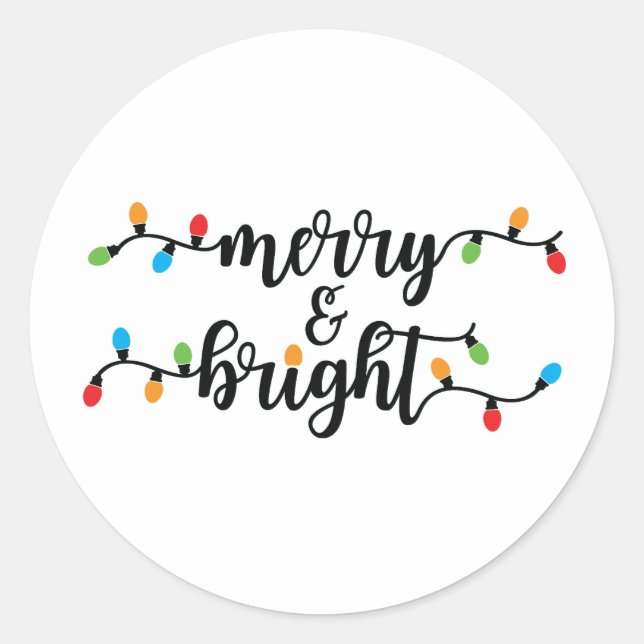 Adesivo Merry & Bright Stickers  (Frente)