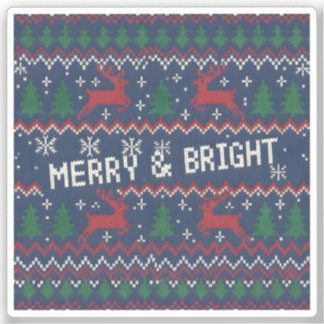Adesivo Merry & Bright Ugly Christmas Sweater