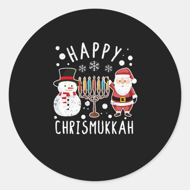 Adesivo Merry Chrismukkah Christmas Hanukkah Christmas (Frente)