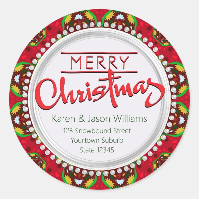 Adesivo Merry Christmas African Colors Sticker (Frente)