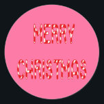 Adesivo Merry Christmas Candy Cane Font<br><div class="desc">Feliz Natal da minha família para a sua, nesta fonte de boneco de neve não encontrada nas fontes Zazzle. A imagem personalizada parece festiva em qualquer produto. Se houver um produto que você gostaria que não fosse feito, entre em contato comigo em sandy@sandyspider.com. Eu também personalizarei um presente apenas para...</div>