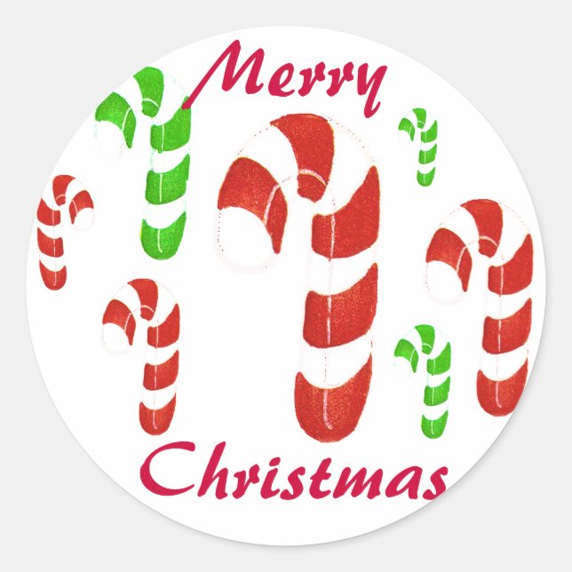 Adesivo Merry Christmas Candy Cane Seals (Frente)