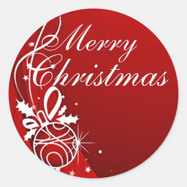 ADESIVO MERRY CHRISTMAS EM VERMELHO POR SHARON SHARPE (Frente)