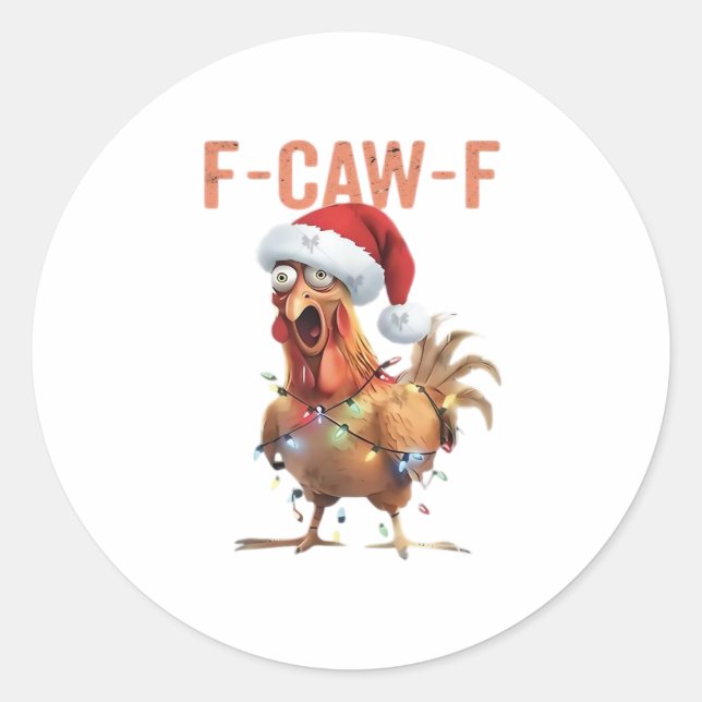 Adesivo Merry Christmas F Caw F Retro Cool Design (Frente)
