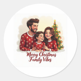 Adesivo Merry Christmas Family Vibes Sticker