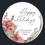 Adesivo Merry Christmas Gift Label Greenery Wreath Sticker<br><div class="desc">Está quase no Natal! Hora de planejar o seu presente para o feriado, não esqueça os seus palitos de Natal personalizados! Na moda e belos estes autocolantes de Natal personalizados são perfeitos para as Etiquetas de Presente de Natal ou como selos de envelopes nos seus Cartões de natal de Natal...</div>
