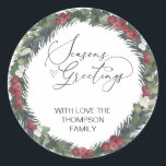 Adesivo Merry Christmas Gift Label Greenery Wreath Sticker<br><div class="desc">Está quase no Natal! Hora de planejar o seu presente para o feriado, não esqueça os seus palitos de Natal personalizados! Na moda e belos estes autocolantes de Natal personalizados são perfeitos para as Etiquetas de Presente de Natal ou como selos de envelopes nos seus Cartões de natal de Natal...</div>