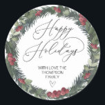 Adesivo Merry Christmas Gift Label Greenery Wreath Sticker<br><div class="desc">Está quase no Natal! Hora de planejar o seu presente para o feriado, não esqueça os seus palitos de Natal personalizados! Na moda e belos estes autocolantes de Natal personalizados são perfeitos para as Etiquetas de Presente de Natal ou como selos de envelopes nos seus Cartões de natal de Natal...</div>