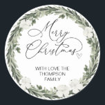 Adesivo Merry Christmas Gift Label Greenery Wreath Sticker<br><div class="desc">Está quase no Natal! Hora de planejar o seu presente para o feriado, não esqueça os seus palitos de Natal personalizados! Na moda e belos estes autocolantes de Natal personalizados são perfeitos para as Etiquetas de Presente de Natal ou como selos de envelopes nos seus Cartões de natal de Natal...</div>