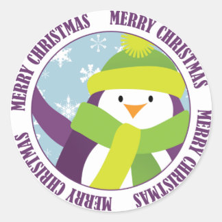 Adesivo Merry Christmas Penguin Sticker