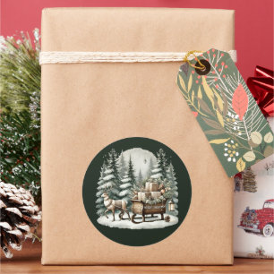 Adesivo Merry Christmas rendeer sleigh