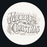 ADESIVO MERRY CHRISTMAS ROUND CUSTCKER<br><div class="desc">MERRISTMAS CLASSIC ROUND STICKER FOR ENVELOPE SEALS</div>