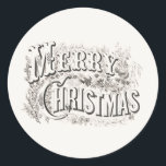 ADESIVO MERRY CHRISTMAS ROUND CUSTCKER<br><div class="desc">MERRISTMAS CLASSIC ROUND STICKER FOR ENVELOPE SEALS</div>