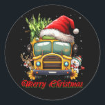 Adesivo Merry Christmas School Bus Driver X-mas Snowman Re<br><div class="desc">o melhor motorista de ônibus escolar ao redor enquanto veste esse motorista de ônibus escolar engraçado! Fique animado para voltar à temporada escolar com este de volta à design da escola para motoristas de ônibus! Excelente para o motorista de ônibus se você ama o ônibus escolar. Busman. Você é motorista...</div>
