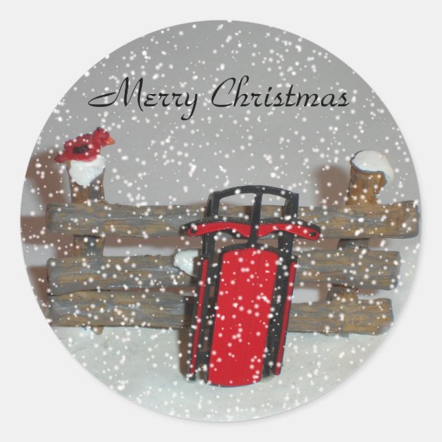 Adesivo Merry Christmas Sled Sticker (Frente)