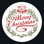 Adesivo Merry Christmas Sticker<br><div class="desc">O Melhor Velho Vestido Vestido de Natal Tradicional para cada presente nesta temporada de Natal.</div>