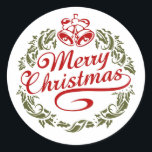Adesivo Merry Christmas Sticker<br><div class="desc">O Melhor Velho Vestido Vestido de Natal Tradicional para cada presente nesta temporada de Natal.</div>