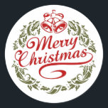 Adesivo Merry Christmas Sticker<br><div class="desc">O Melhor Velho Vestido Vestido de Natal Tradicional para cada presente nesta temporada de Natal.</div>