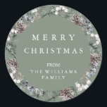 Adesivo Merry Christmas Sticker<br><div class="desc">Feliz Pau de Natal. Visualize o link de coleção nesta página para ver todos os itens correspondentes nesta bela design.</div>