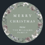 Adesivo Merry Christmas Sticker<br><div class="desc">Feliz Pau de Natal. Visualize o link de coleção nesta página para ver todos os itens correspondentes nesta bela design.</div>