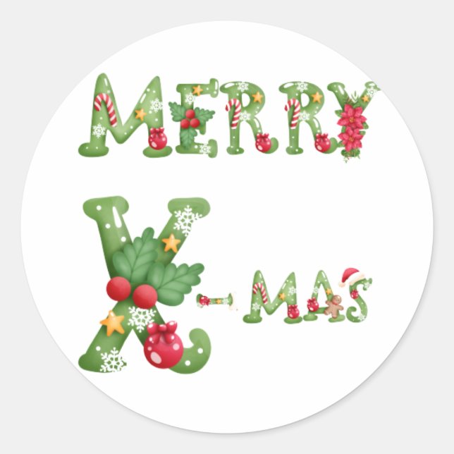 Adesivo Merry Christmas Sticker (Frente)