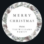 Adesivo Merry Christmas Sticker<br><div class="desc">Feliz Pau de Natal. Visualize o link de coleção nesta página para ver todos os itens correspondentes nesta bela design.</div>